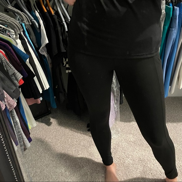 Microfiber Buttery Black Leggings with Pockets SZ L - Picture 6 of 12